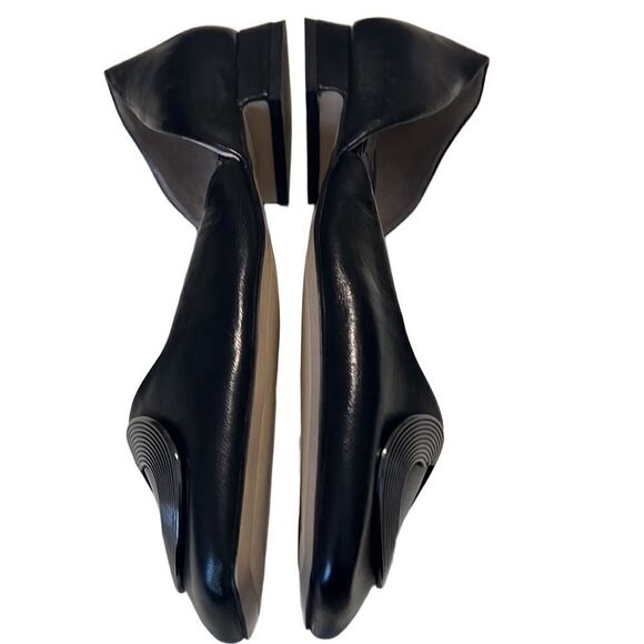 Franco Sarto Branza Black Leather Slip On Square Toe Loafers Size 7.5 New - Picture 6 of 10